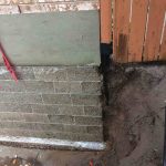 Concrete block foundation