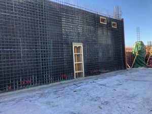 formwork with frame for a commercial concrete structure