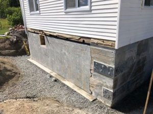repaired foundation and de-cluttered concrete